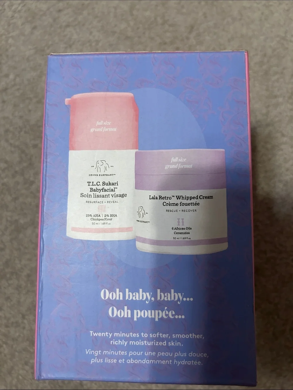 Brand new unopened Drunk Elephant Kissy Face skincare set